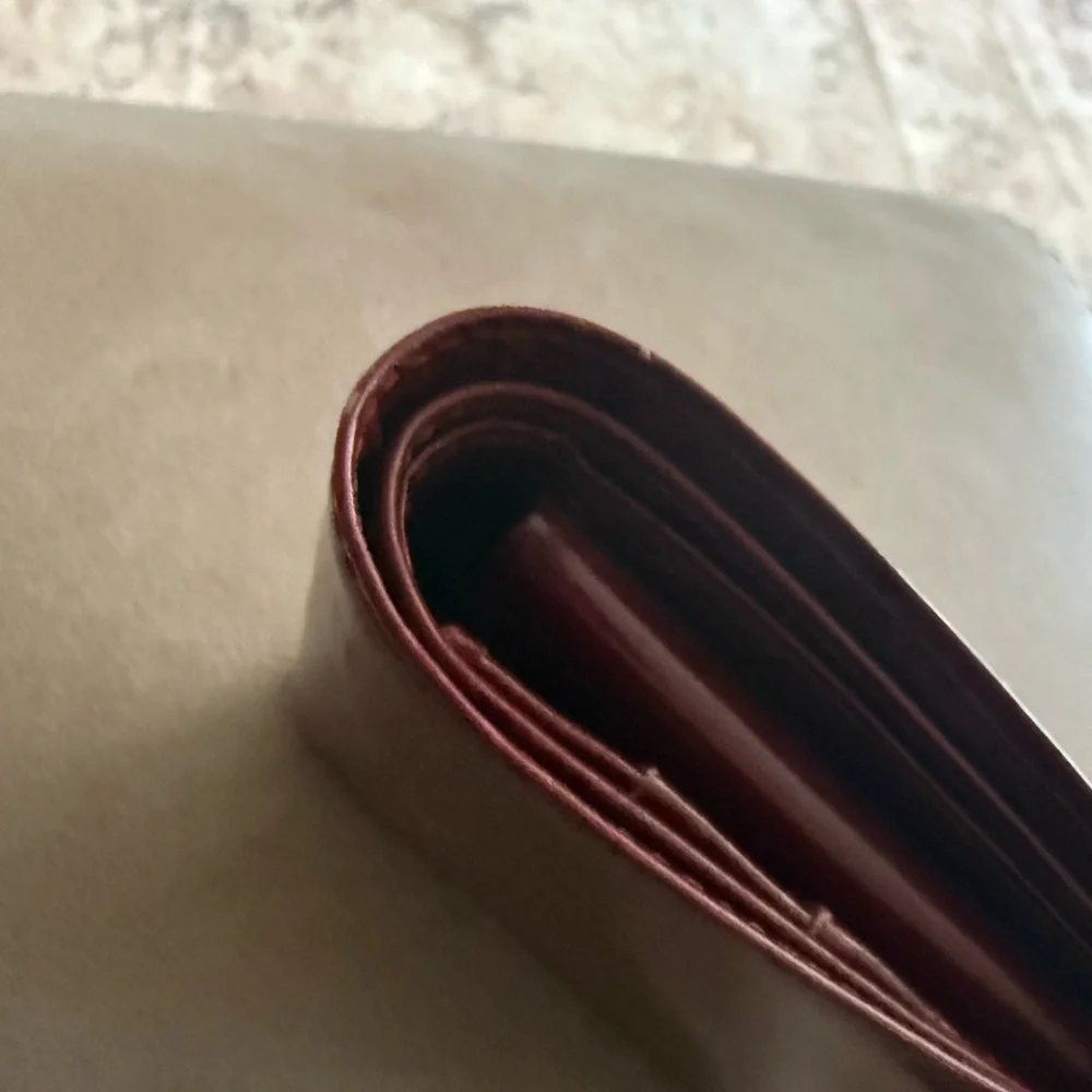 Cartier Glossy Patent Leather Wallet - Burgundy) birthday cake addition